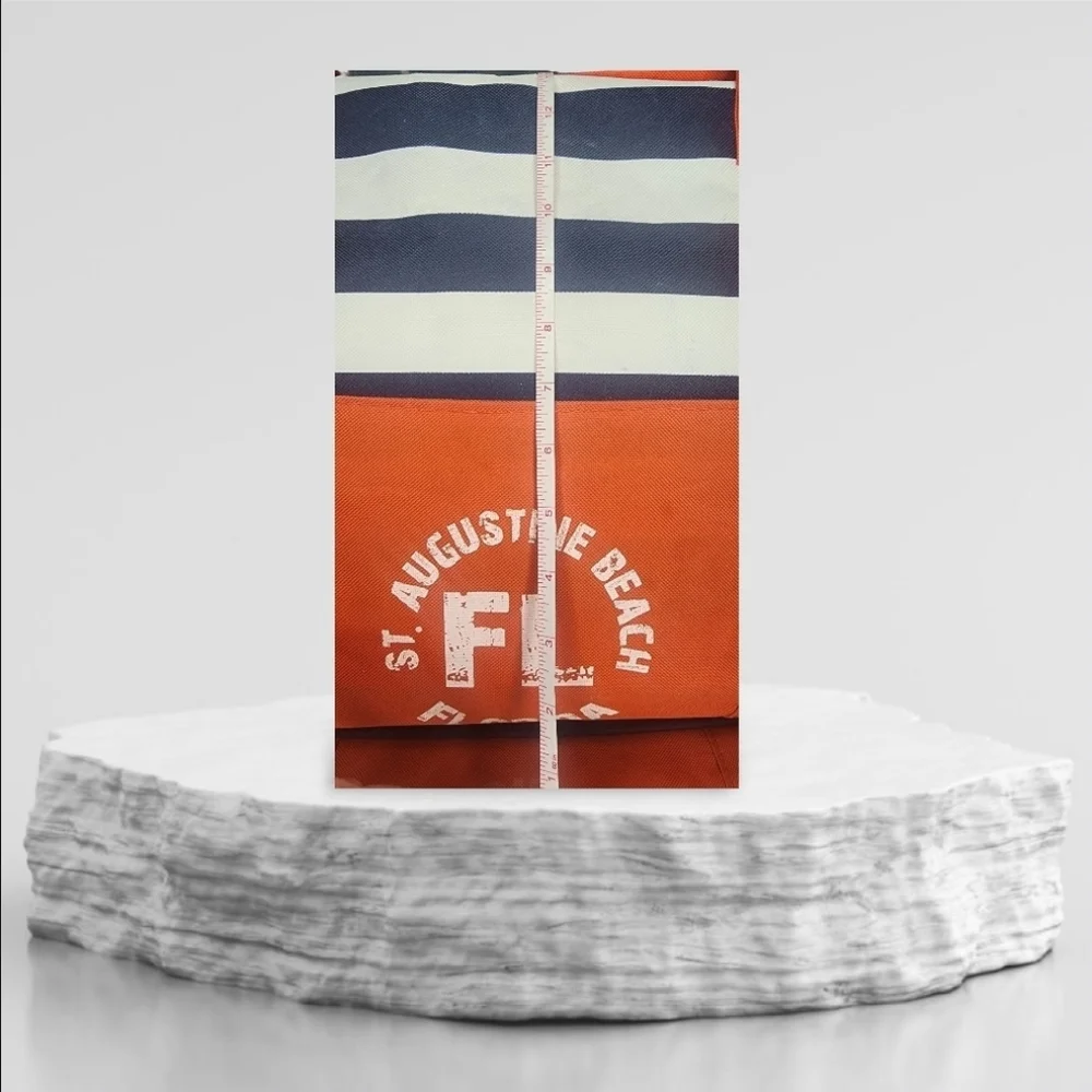 St Augustine Beach Striped Beach Tote Bag